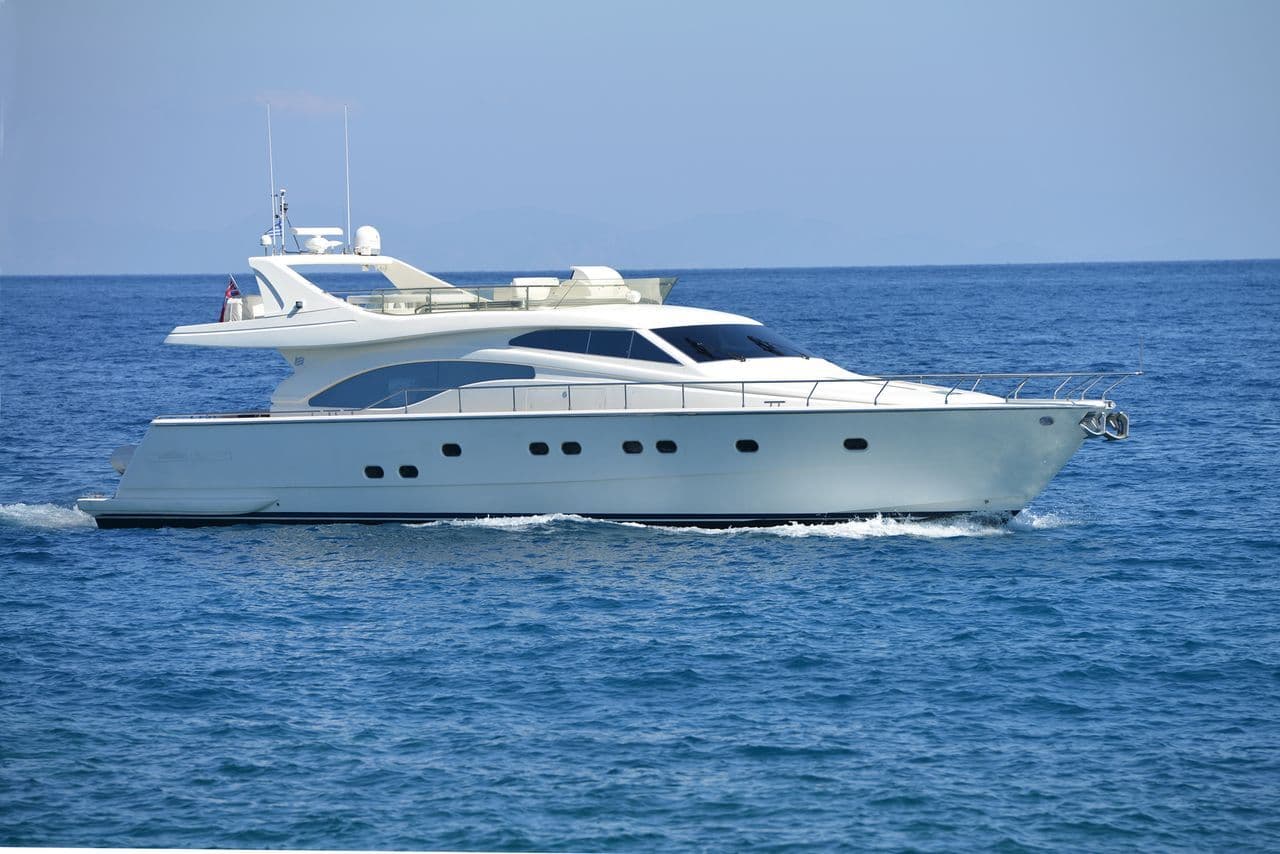 20-metre Ferretti 68 motor yacht Mary — intimate luxury charter for 8 guests in Greece