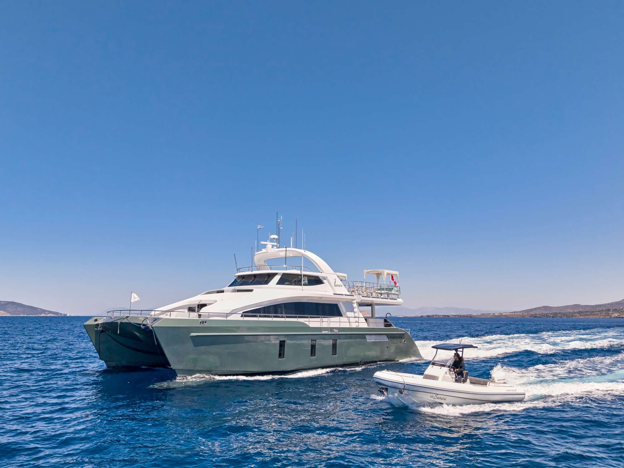 P/CAT SAMARA — luxury yacht charter Greece