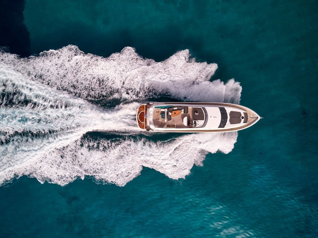23-metre Sunseeker 75 motor yacht M Five — sporty luxury charter for 8 guests in Greece