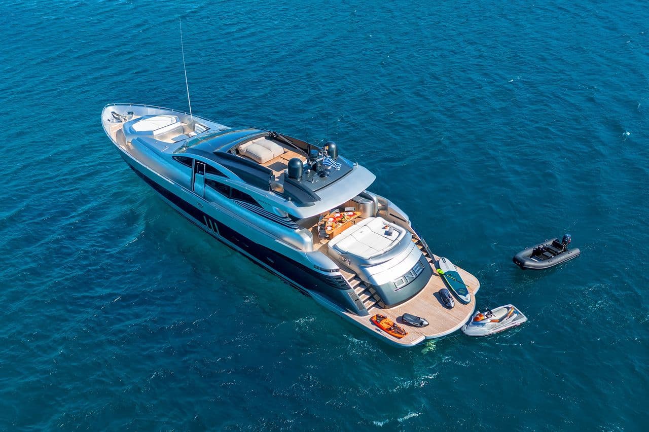 27-metre Pershing 90 high-performance sport yacht One — charter for 10 guests in Greece