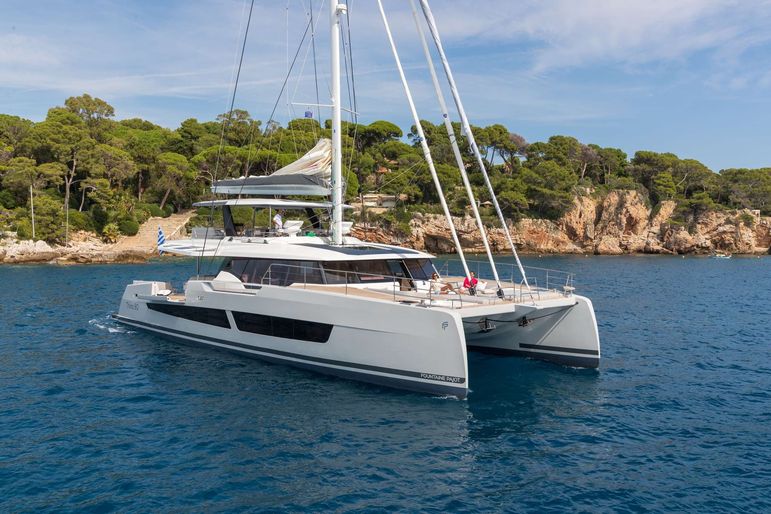 24-metre Fountaine Pajot Thira 80 sailing catamaran Sol Madinina — dual jacuzzis, 40,000 miles of expertise, charter for 10 guests