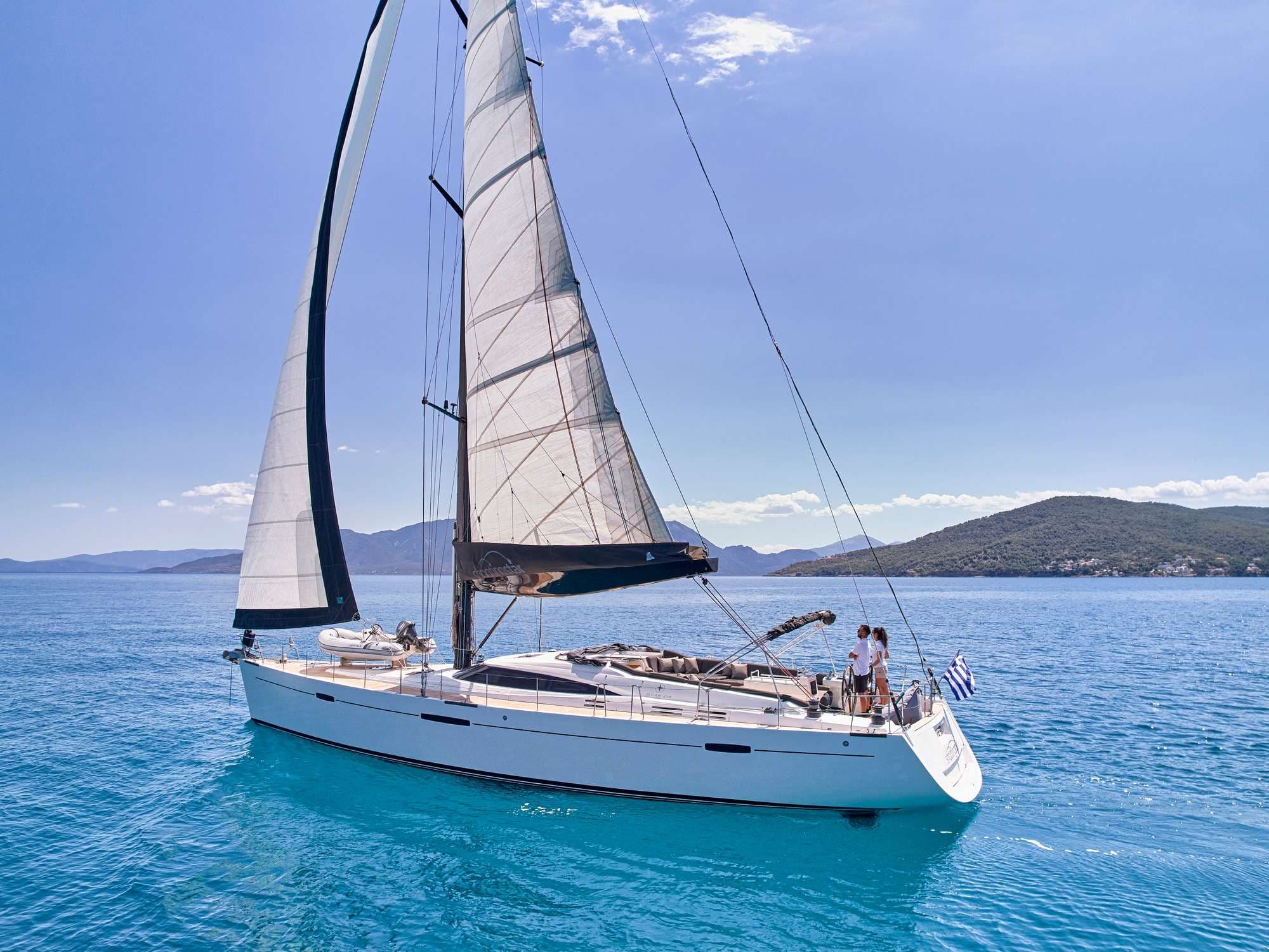 20-metre sailing yacht Shooting Star — intimate Greek sailing charter for 6 guests